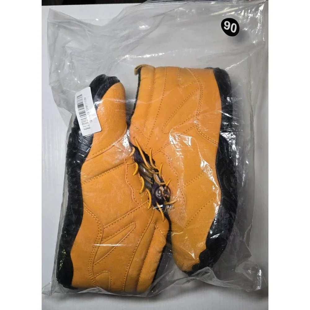Hike Footwear Vindra Flex Barefoot Winter Shoes Yellow EU 36 Non-Slip Fleece New